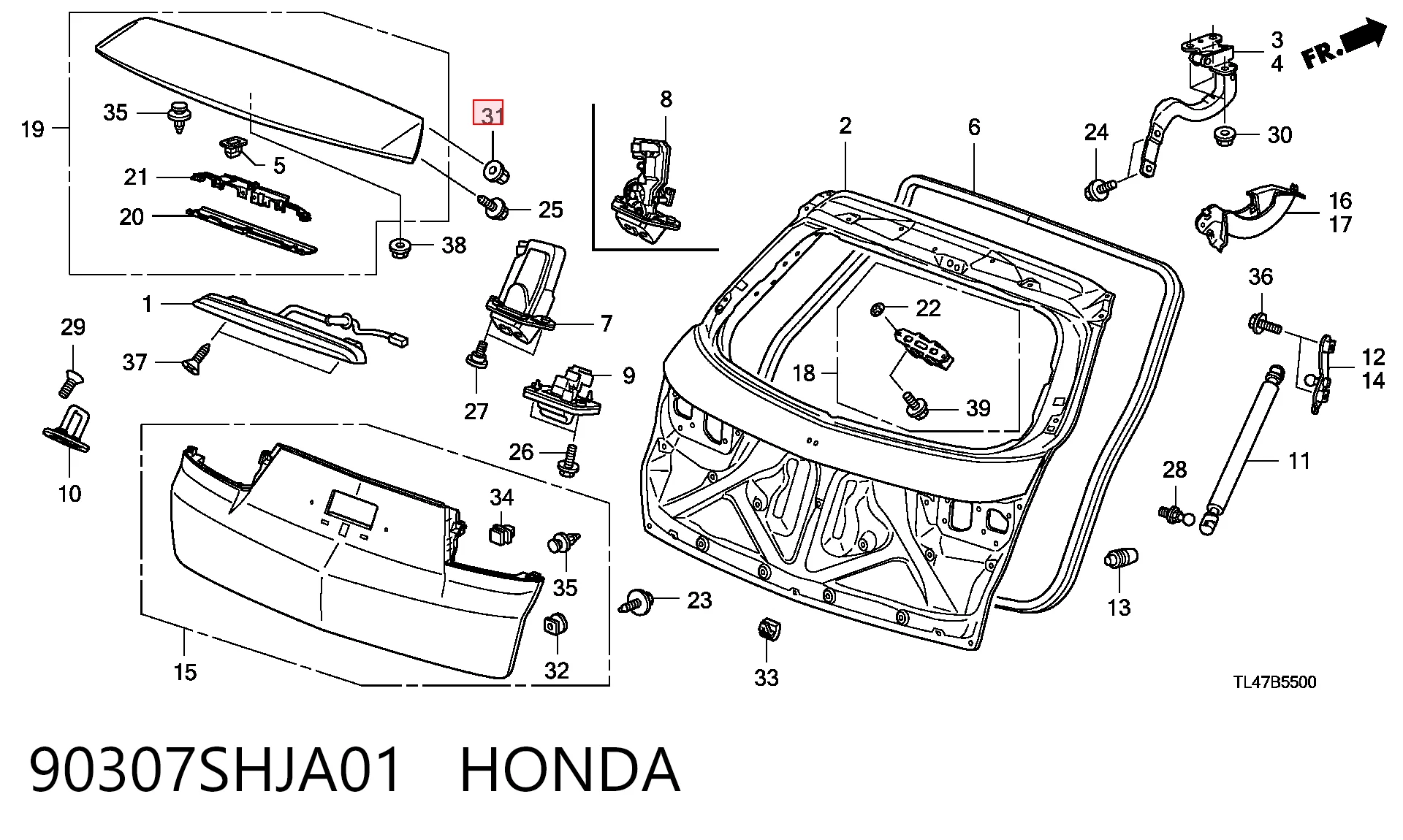 90307SHJA01 Honda