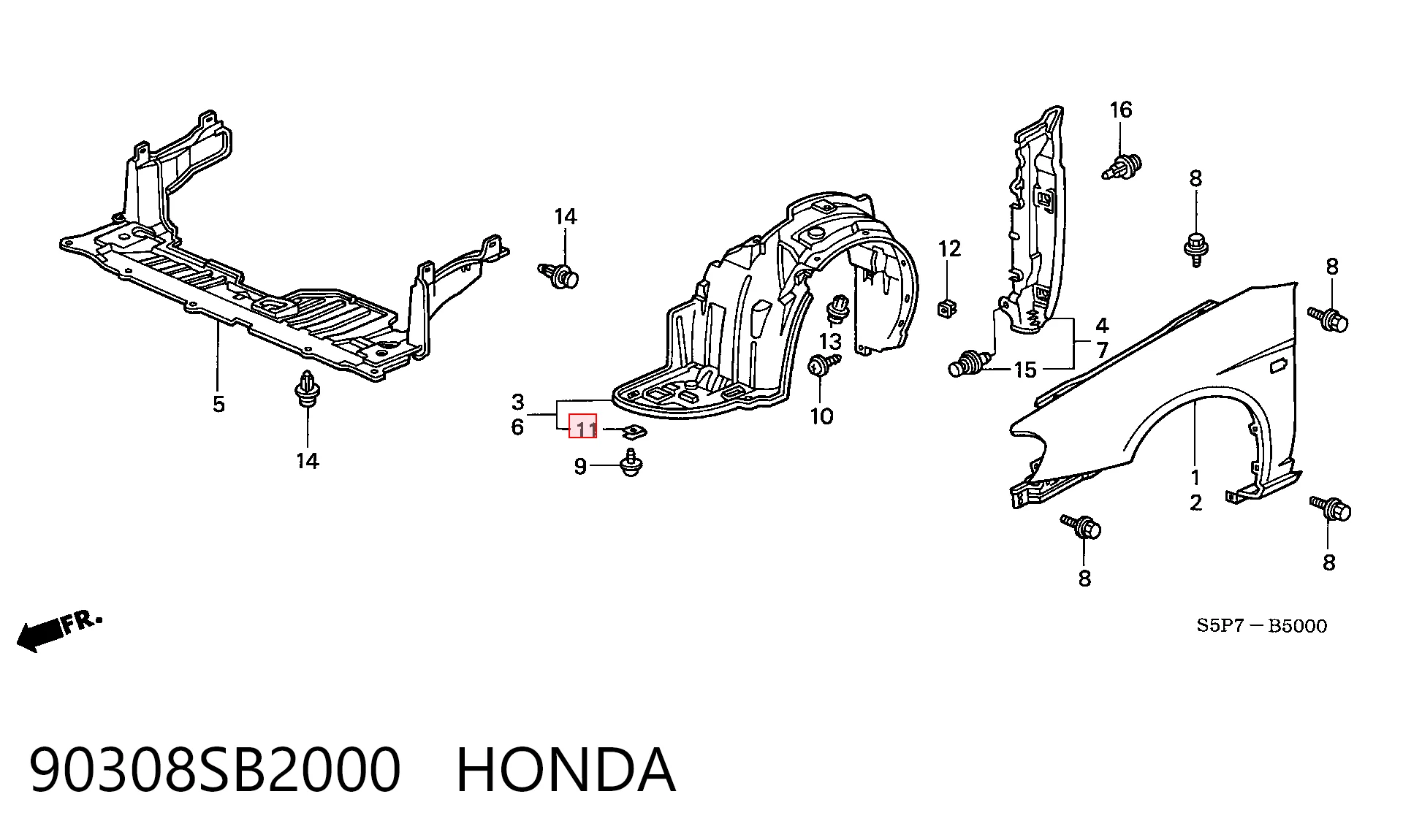 90308SB2000 Honda