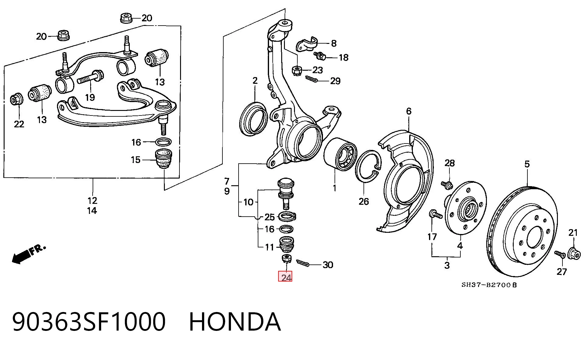 90363SF1000 Honda