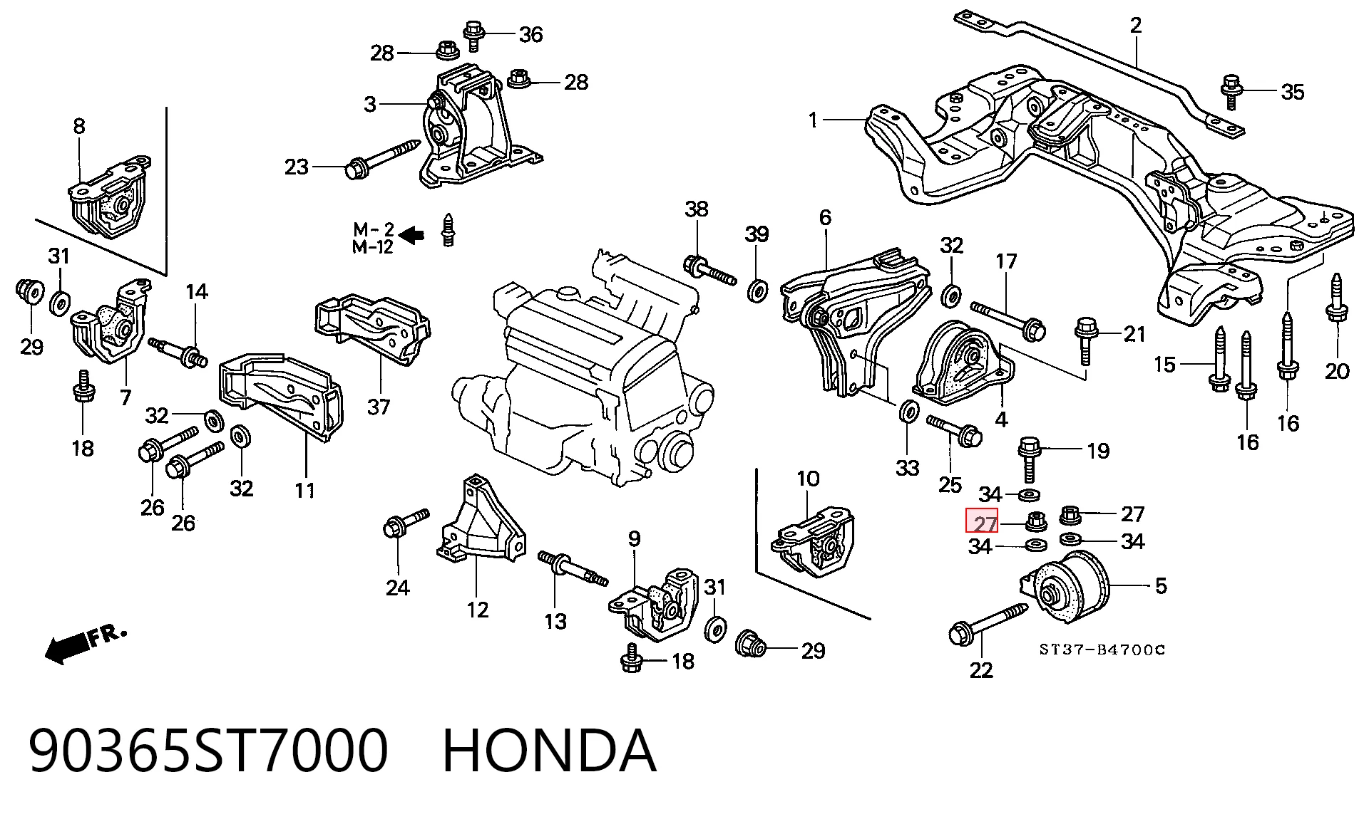 90365ST7000 Honda