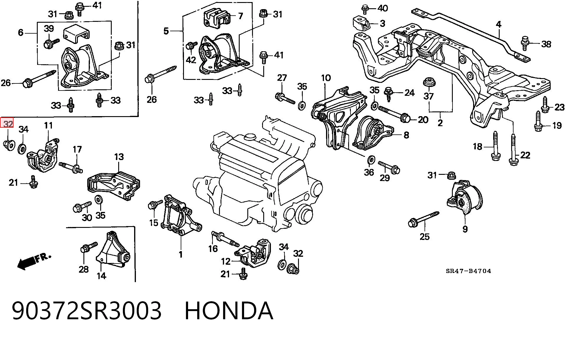 90372SR3003 Honda