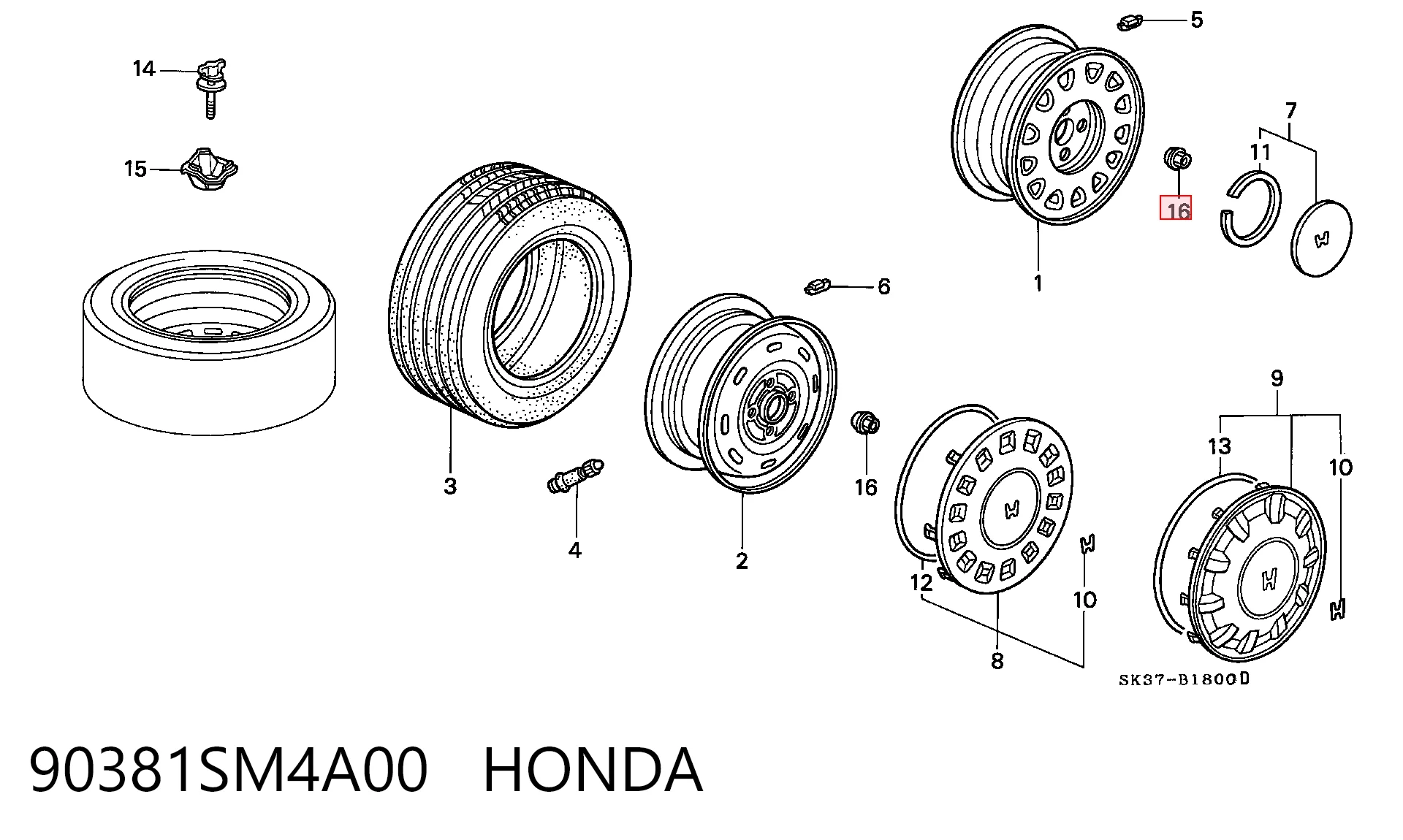 Tuerca seguridad de rueda Honda Jazz hatchback (GD, GE) (2002 - 2008) precio, desde 2,90 EUR