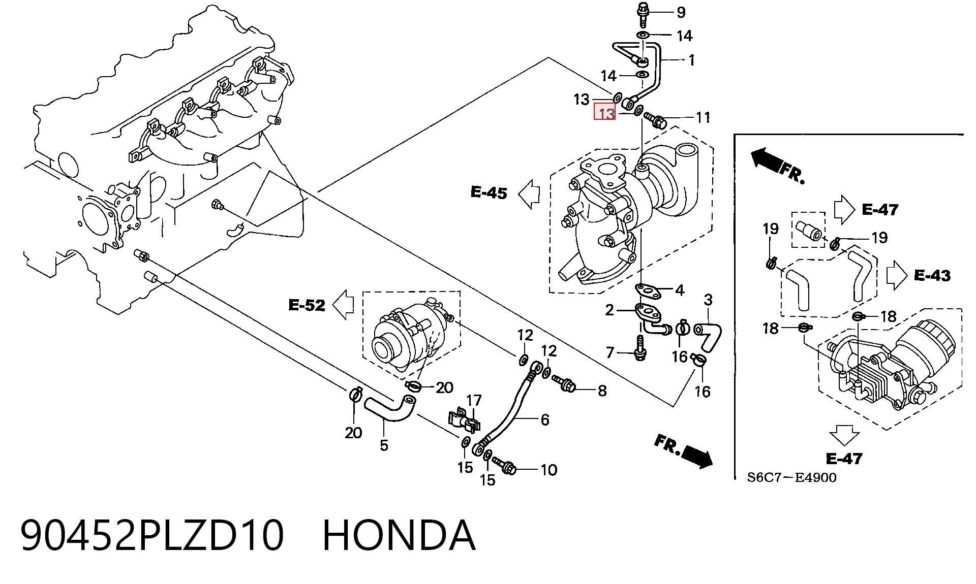 90452PLZD10 Honda