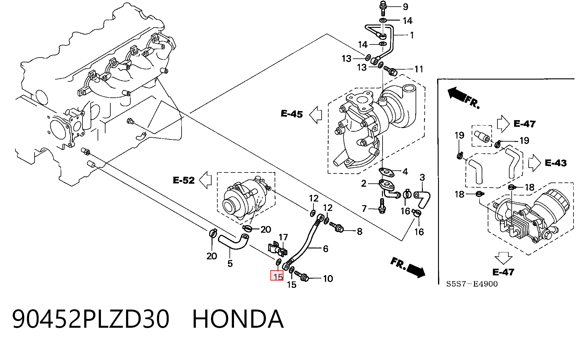 90452PLZD30 Honda