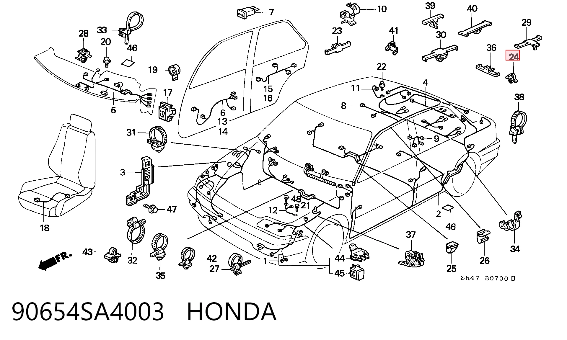 90654SA4003 Honda