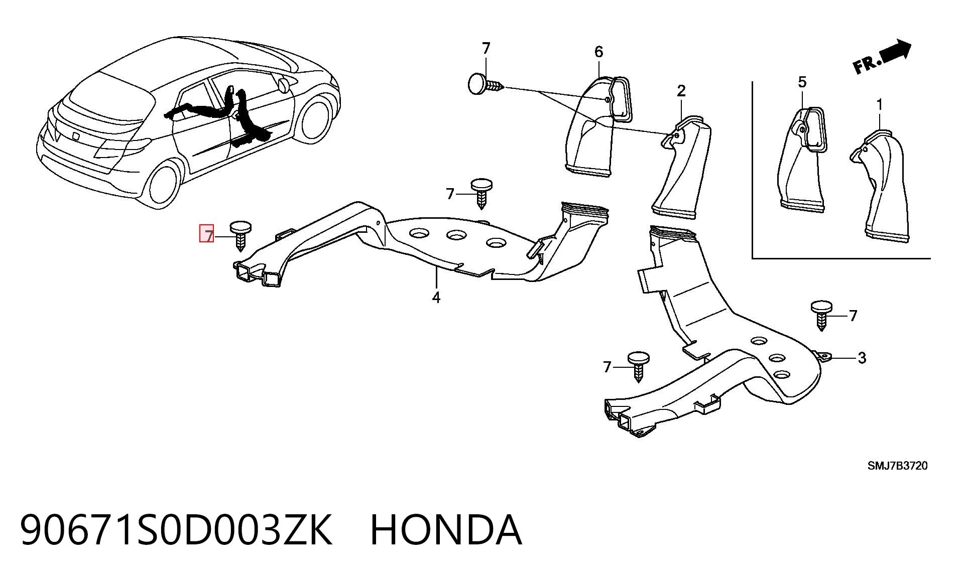 90671S0D003ZK Honda