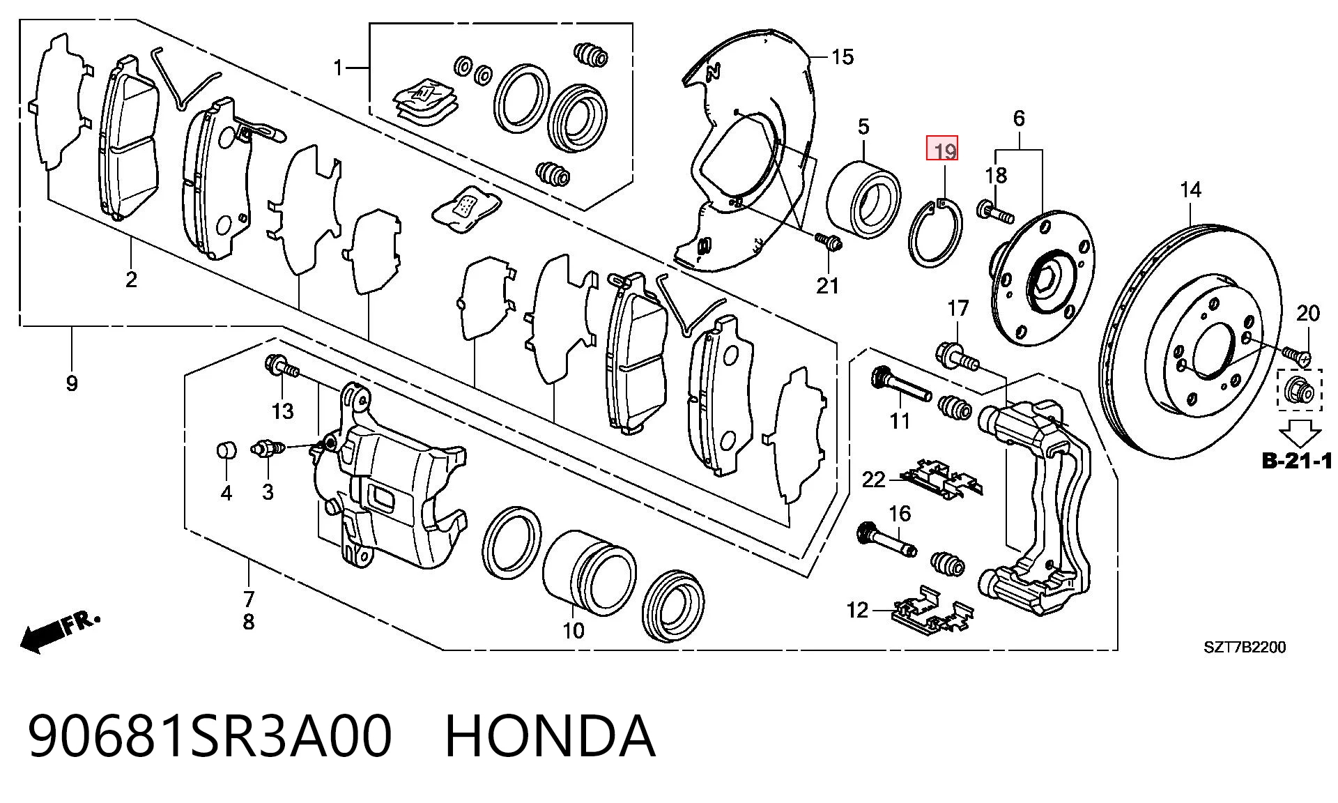 90681SR3A00 Honda