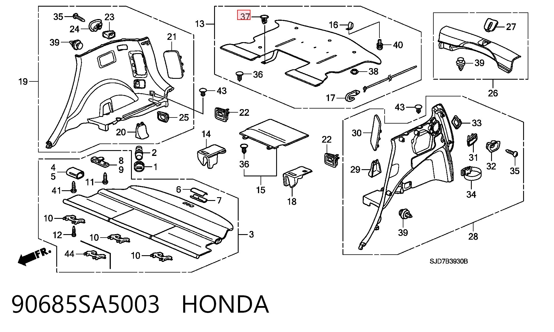 90685SA5003 Honda