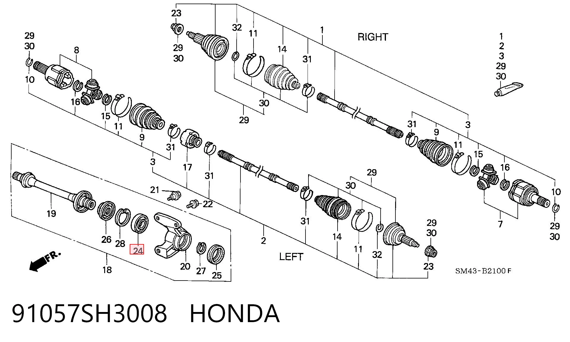 91057SH3008 Honda