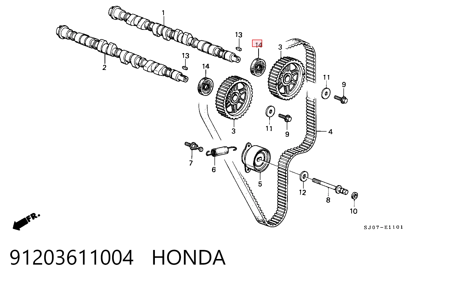  Retén, árbol de levas Honda CR-V 1