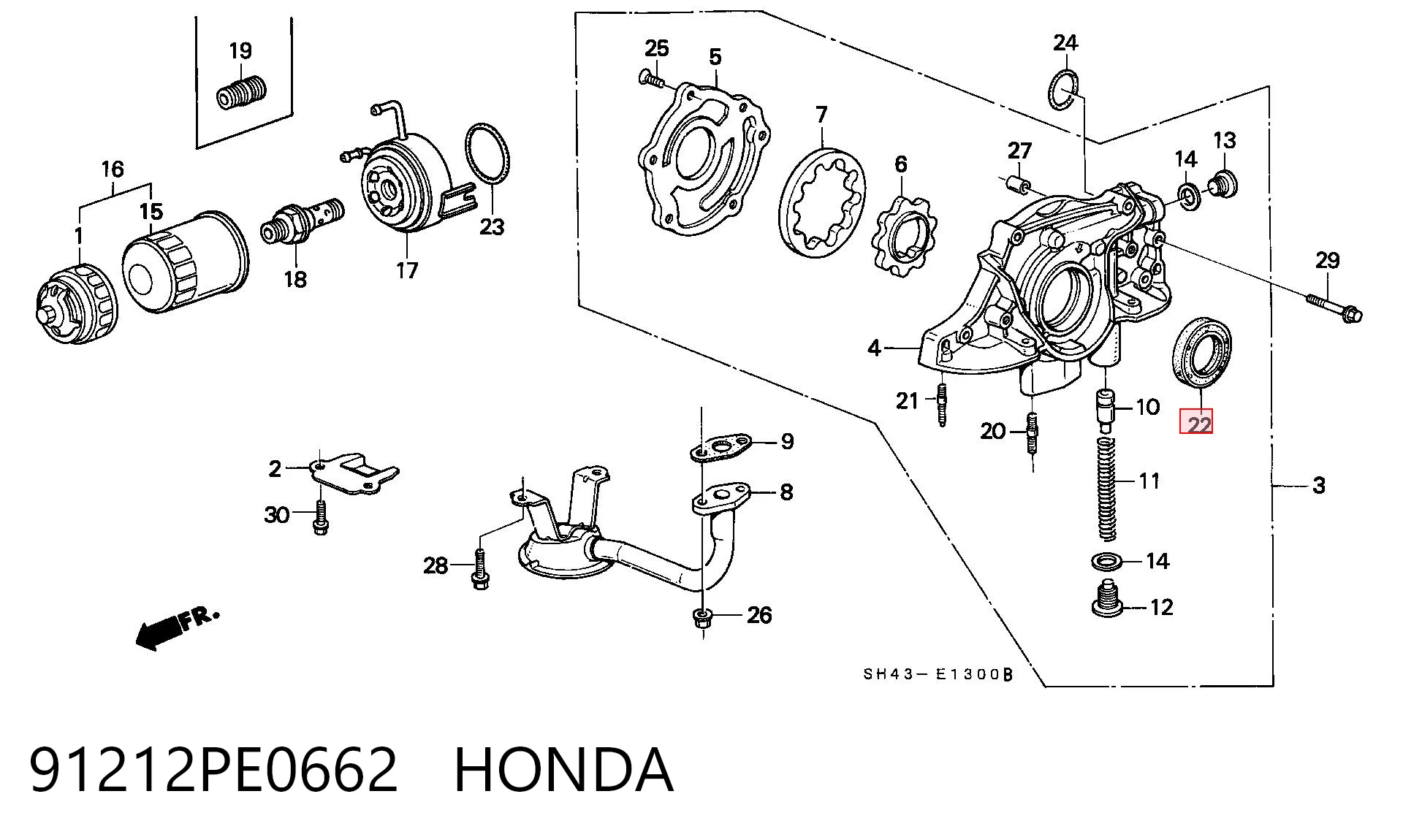 Retén de cigüeñal frontal Honda Civic IV sedán (ED, EF) (1987 - 1993) precio, desde 4,43 EUR