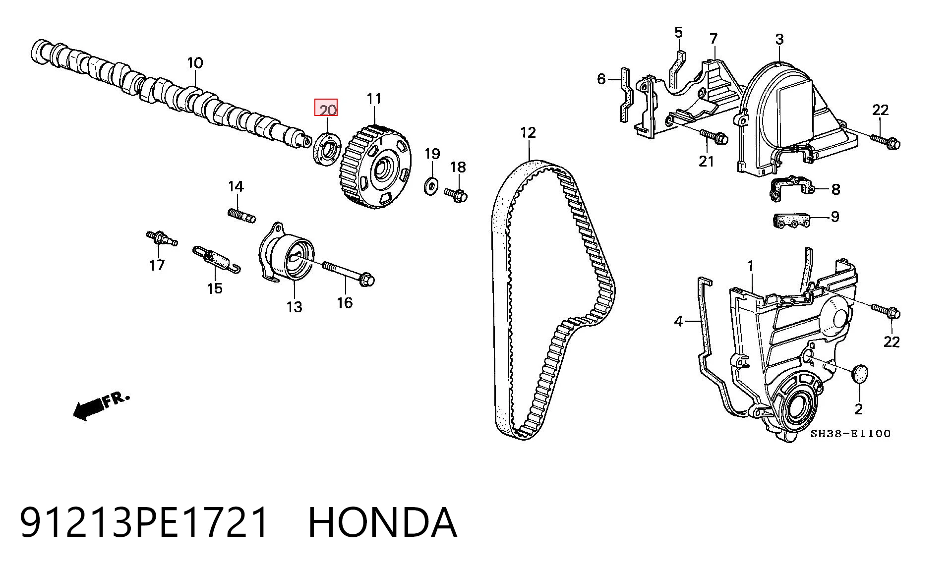 Retén del árbol de levas Honda HR-V SUV (GH) (1999 - 2005) precio, desde 3,33 EUR