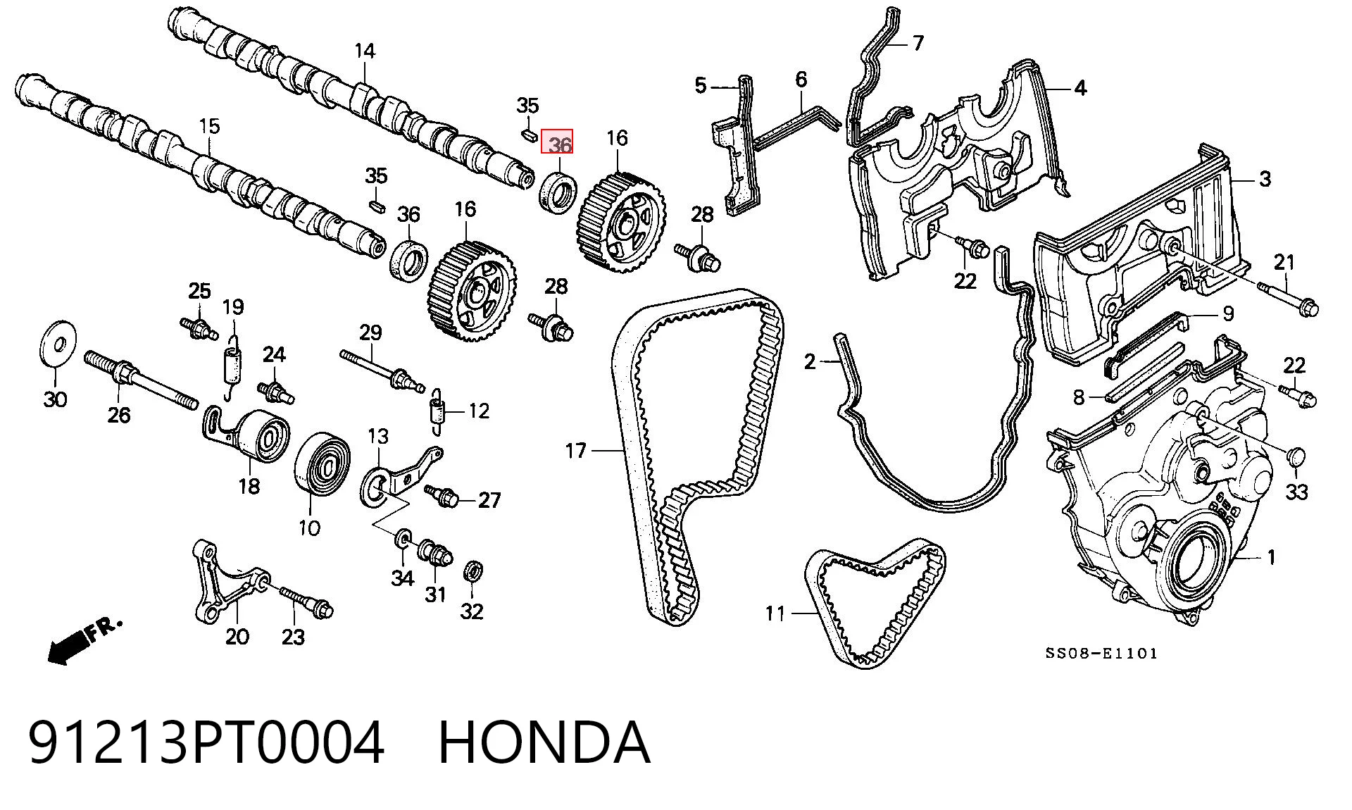 Retén del árbol de levas Honda Accord V sedán (CC7) (1993 - 1996) precio, desde 4,87 EUR