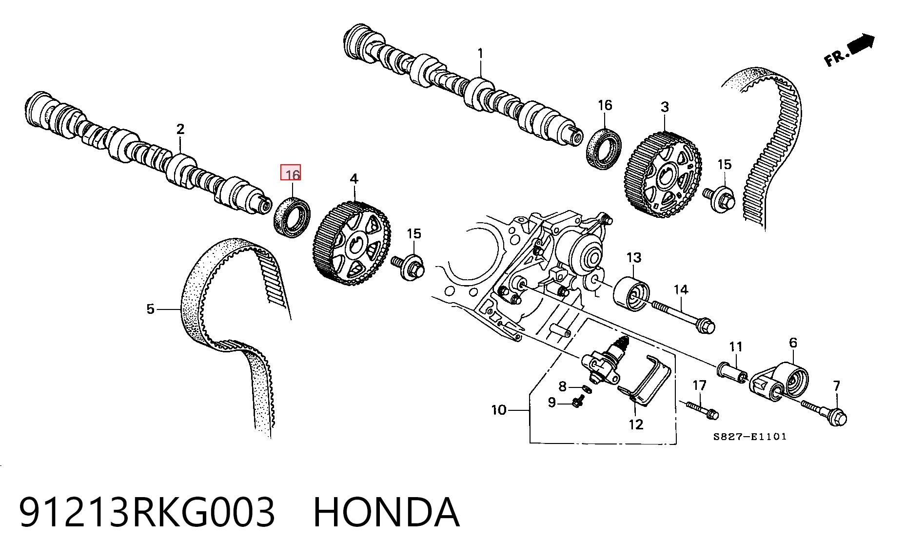 91213RKG003 Honda Retén de árbol de levas