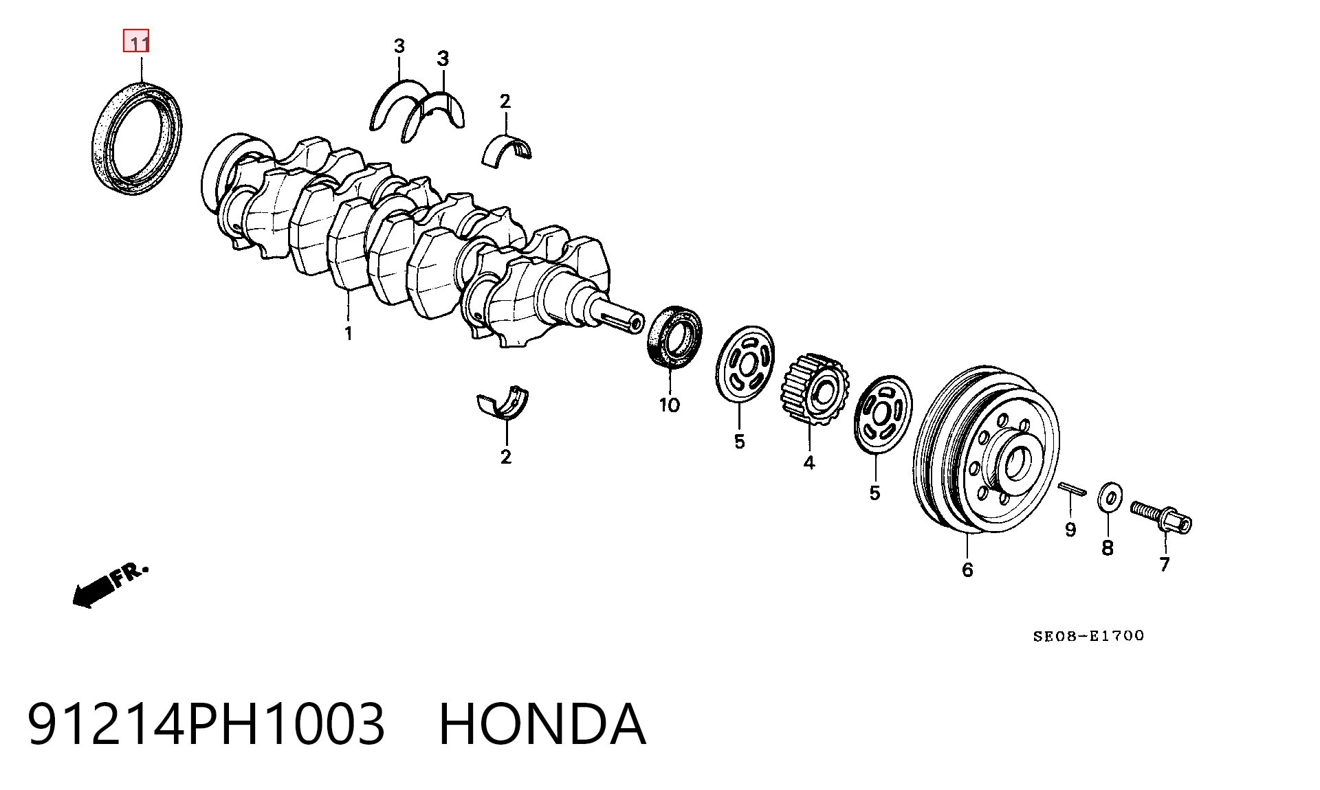Retén del cigüeñal Honda Civic VI sedán (EJ9, EK3/4) (1995 - 2001) precio, desde 7,33 EUR