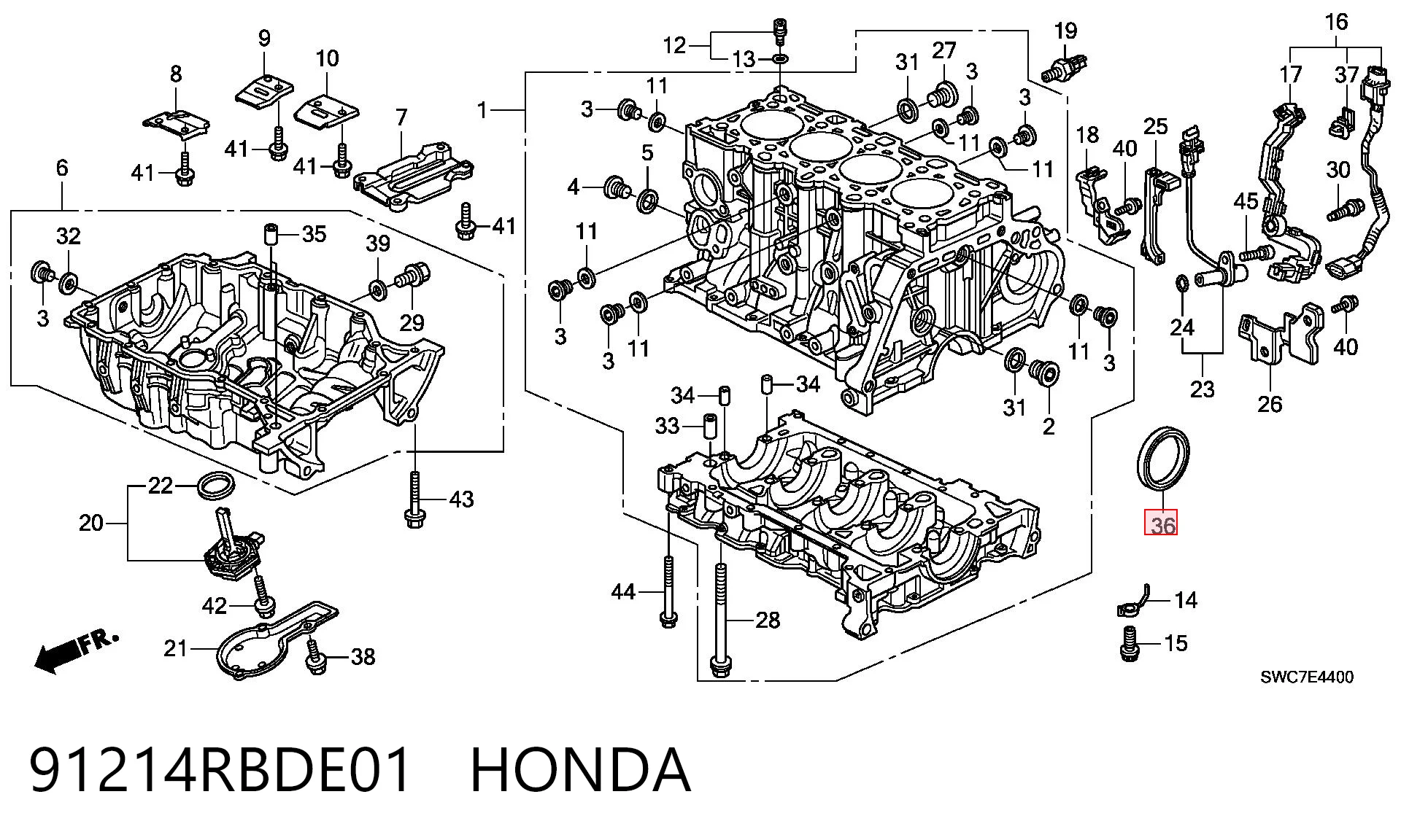 91214RBDE01 Honda
