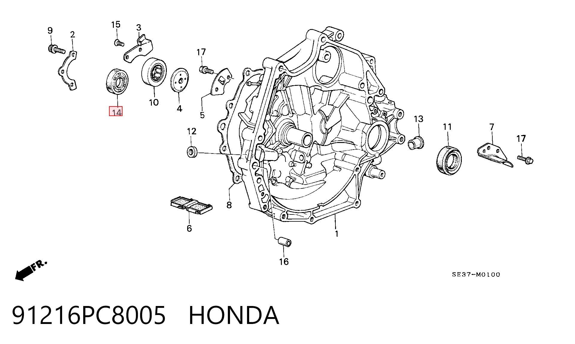 91216PC8005 Honda