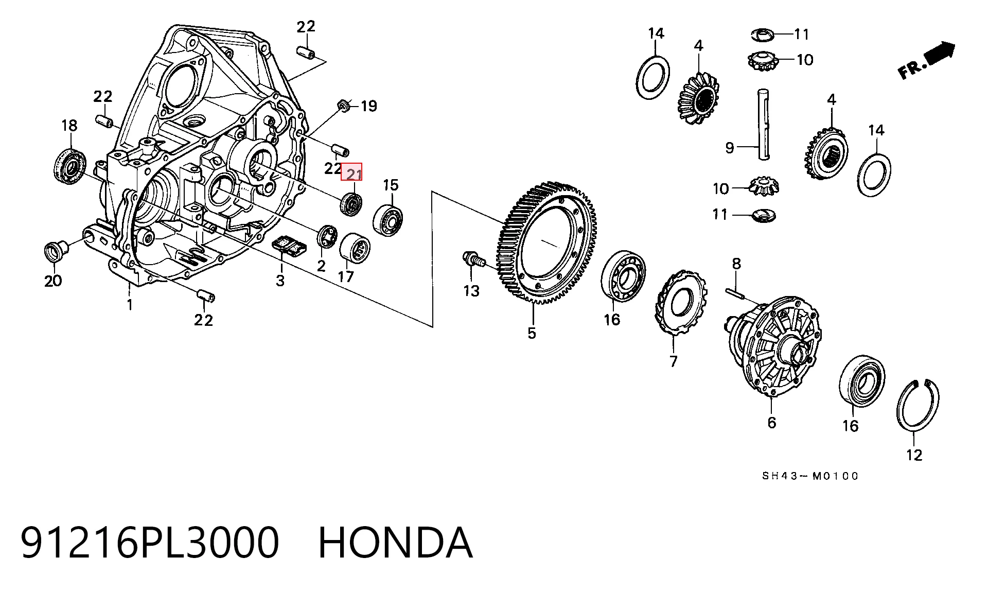 91216PL3000 Honda