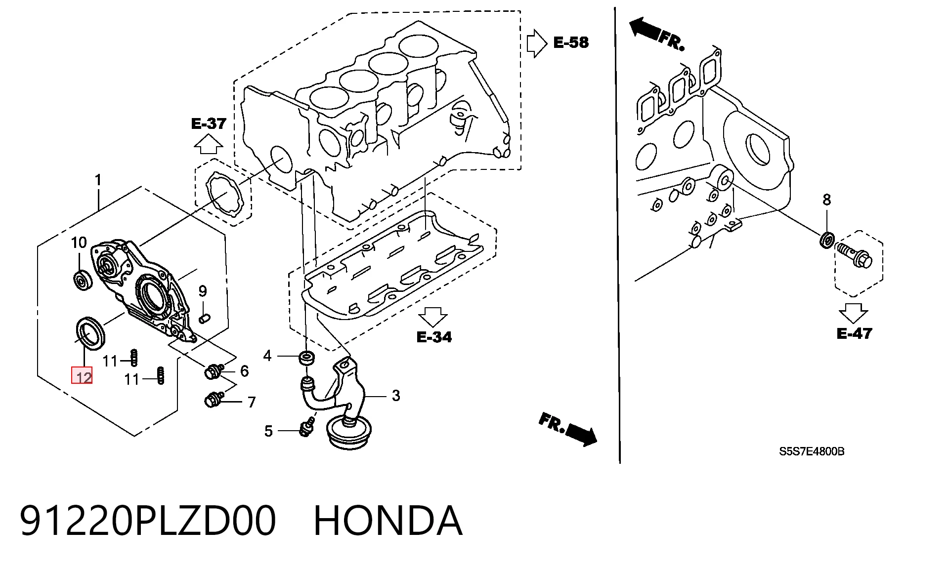 Retén del cigüeñal frontal para Isuzu Trooper  