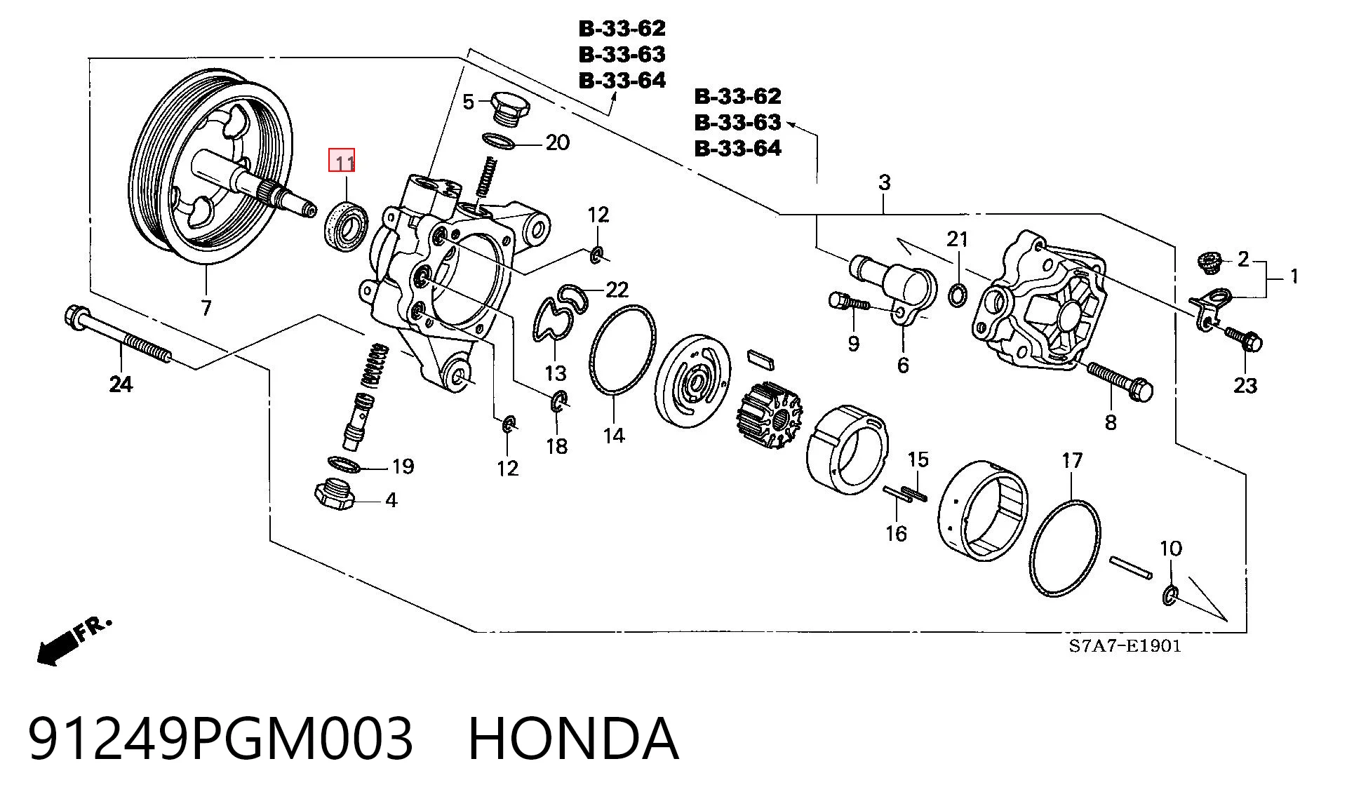 91249PGM003 Honda