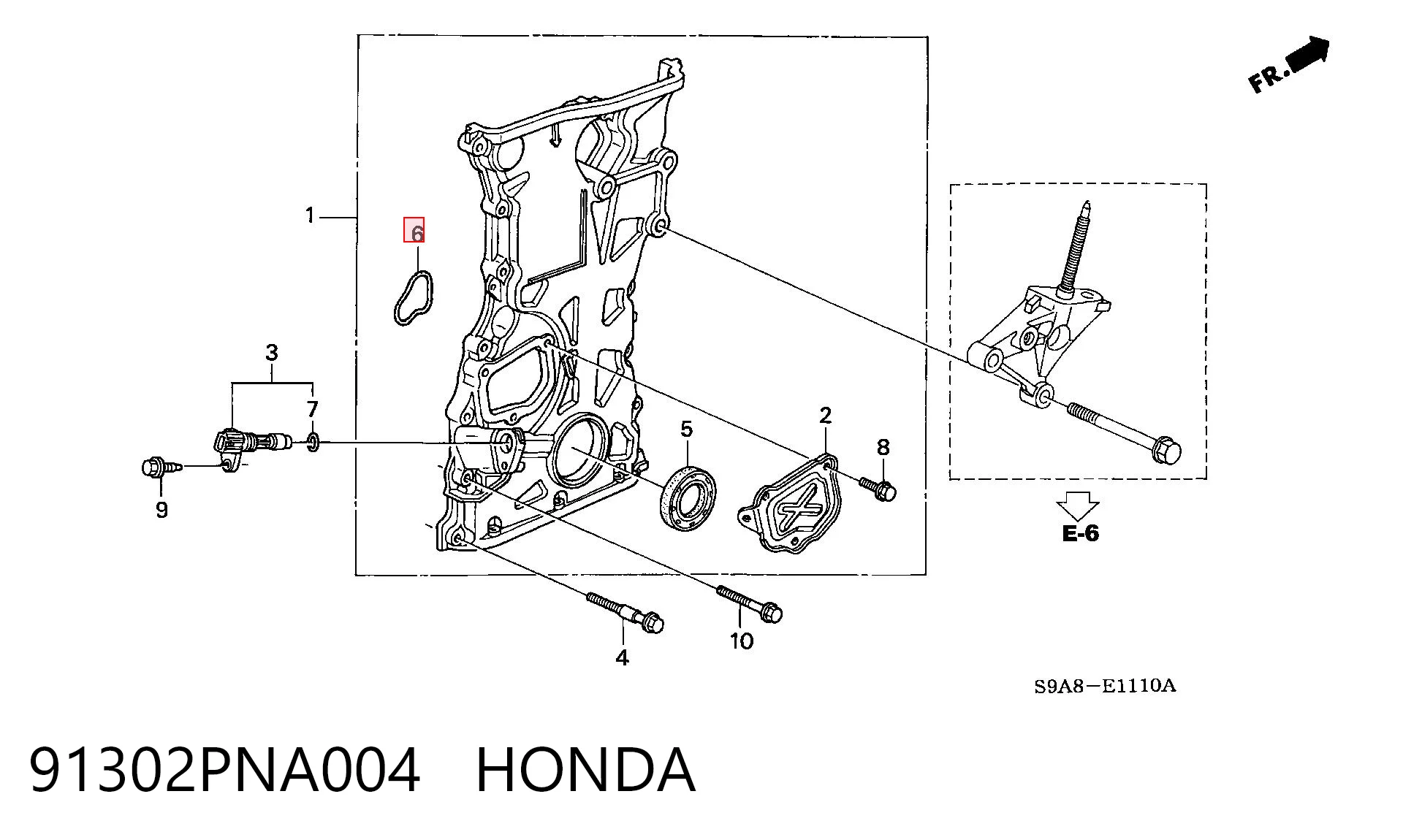 91302PNA004 Honda Junta de la bomba de aceite