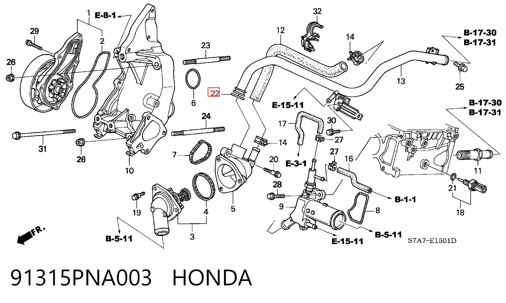 91315PNA003 Honda