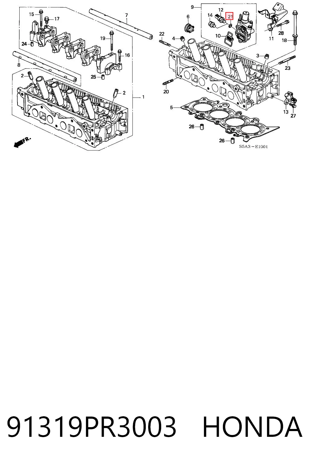91319PR3003 Honda