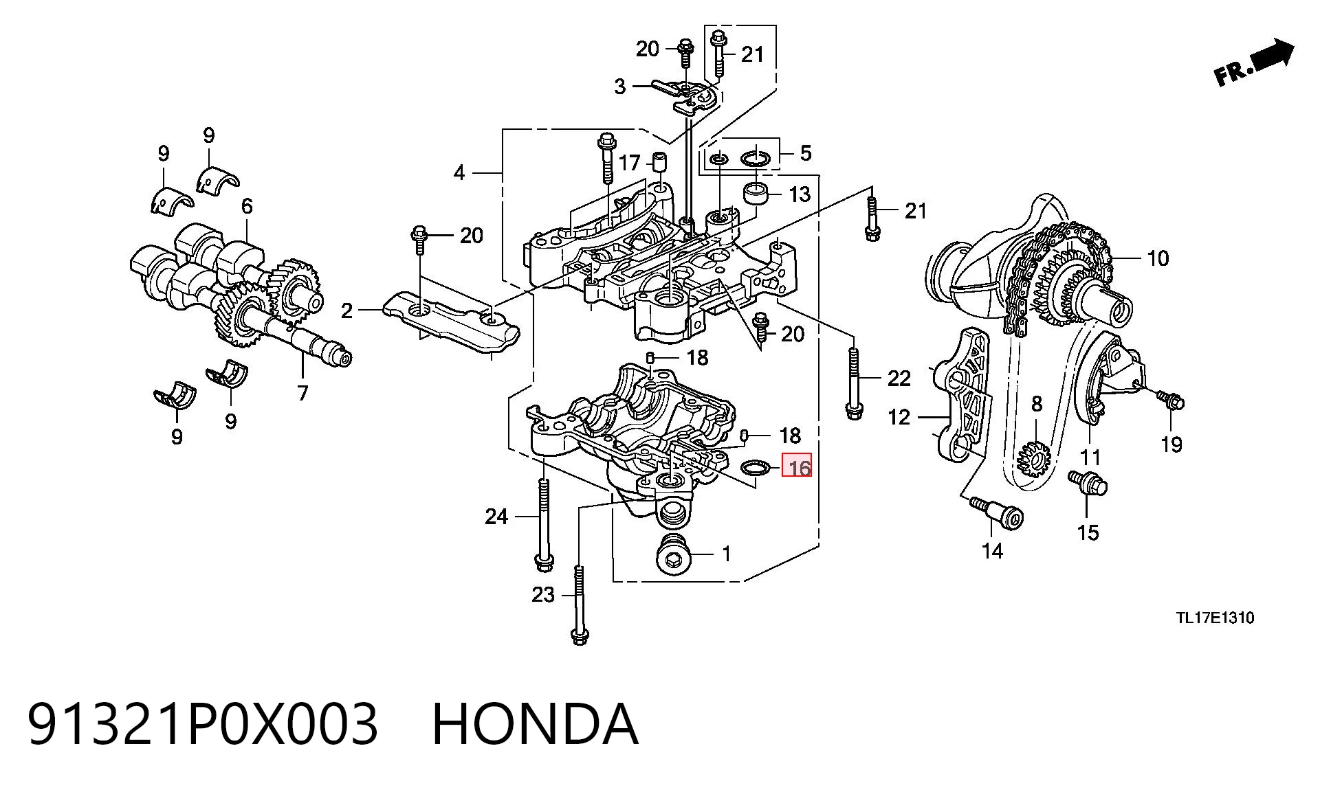 91321P0X003 Honda