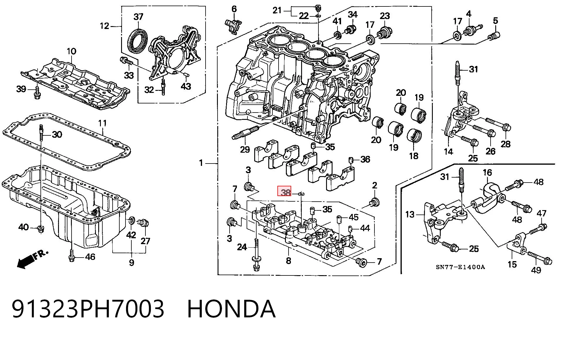 91323PH7003 Honda