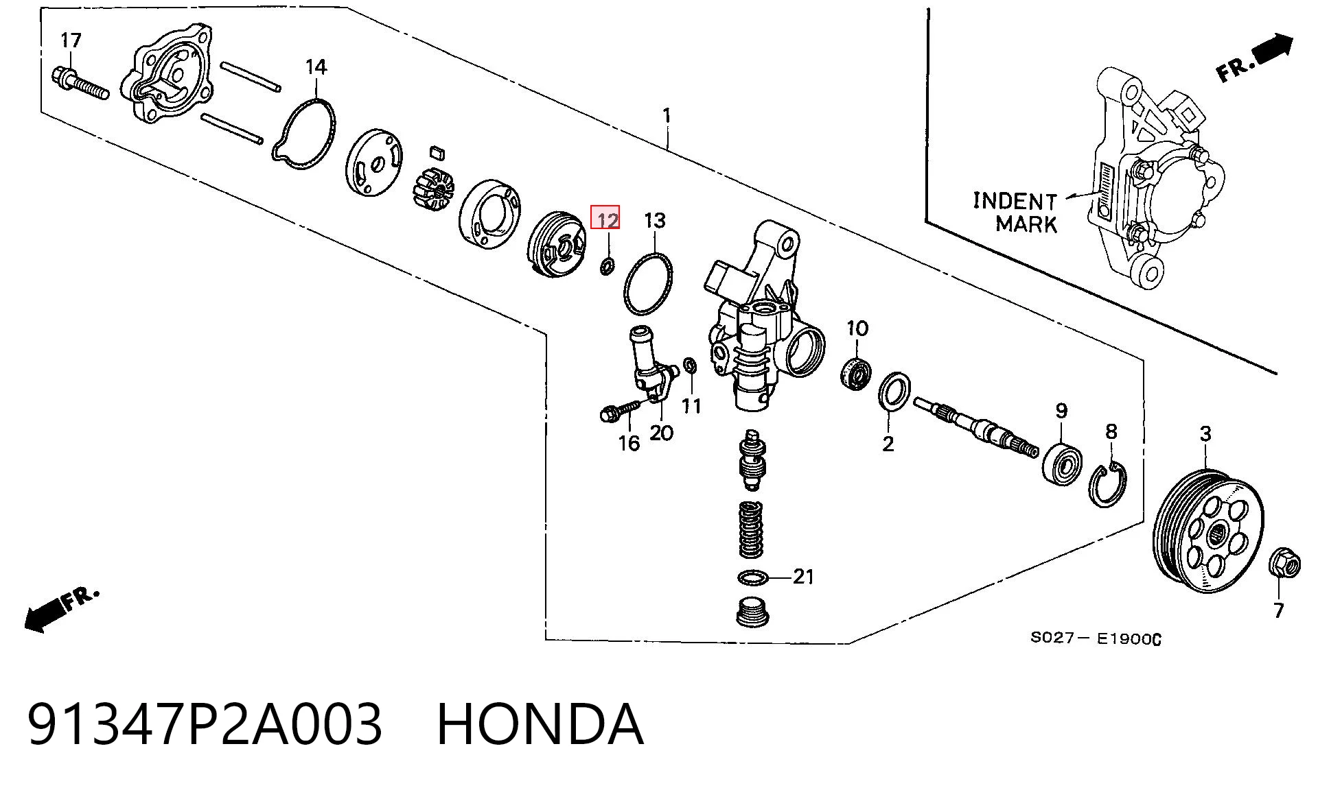 91347P2A003 Honda