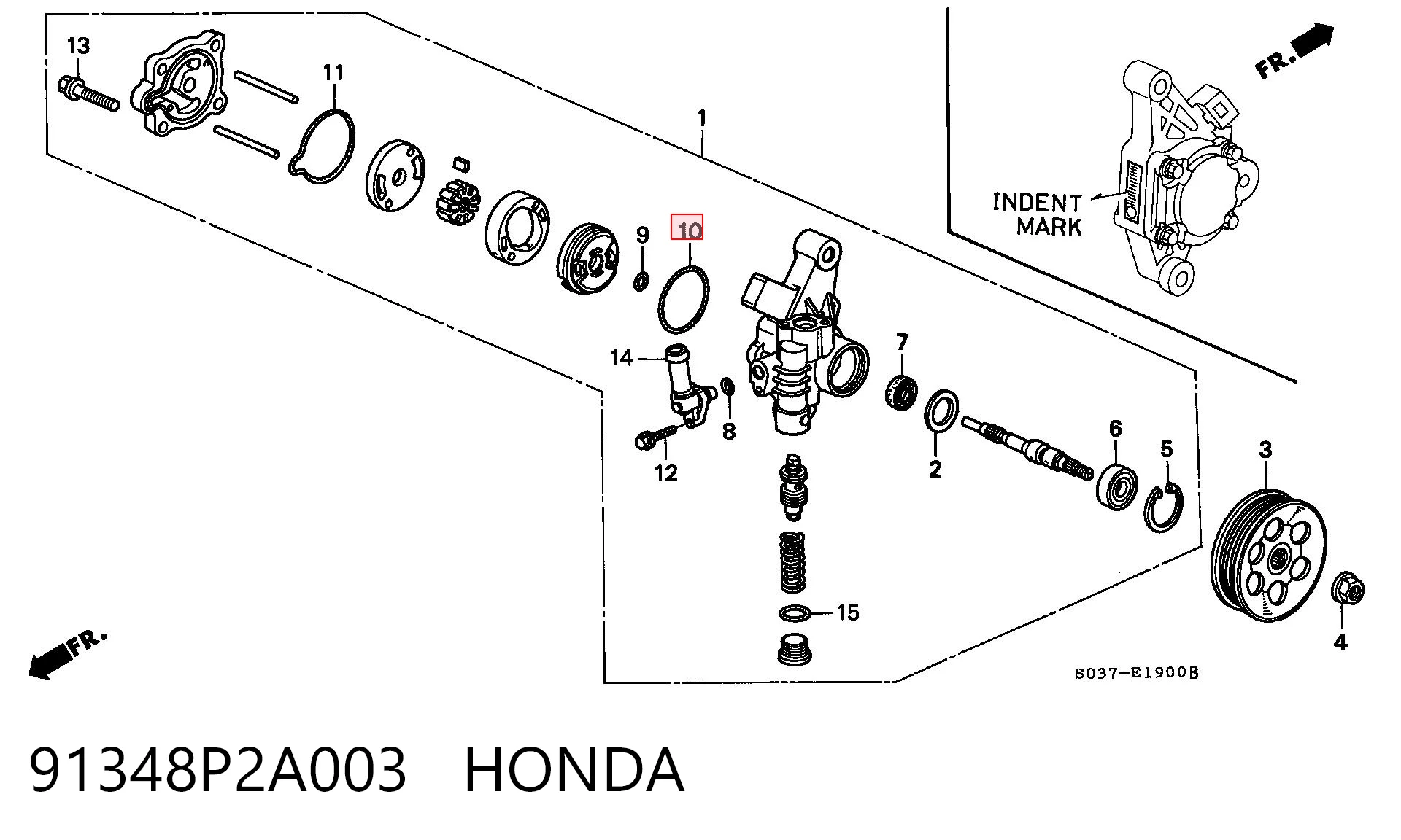 91348P2A003 Honda
