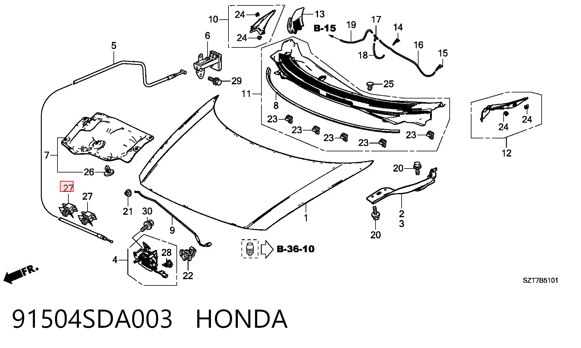 91504SDA003 Honda