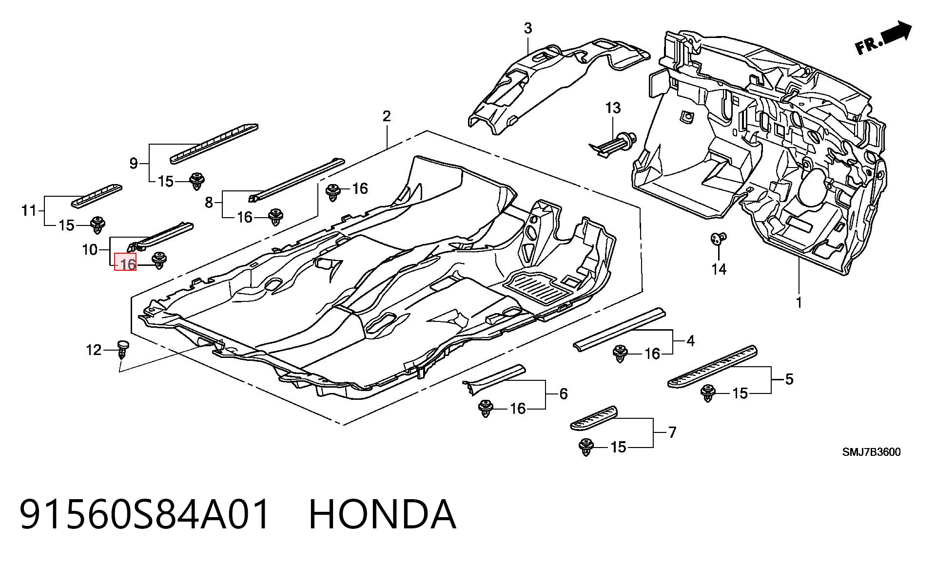 91560S84A01 Honda 