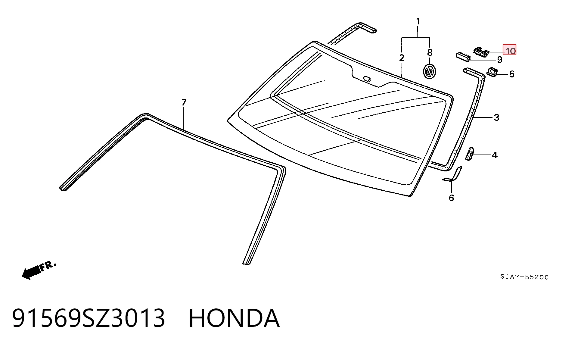 91569SZ3013 Honda