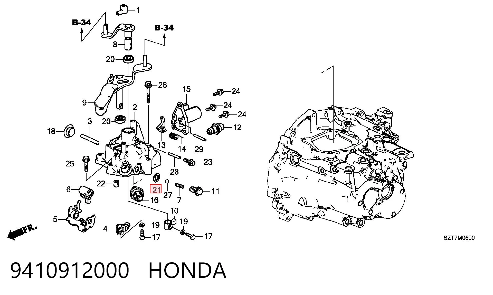 9410912000 Honda Junta tórica universal