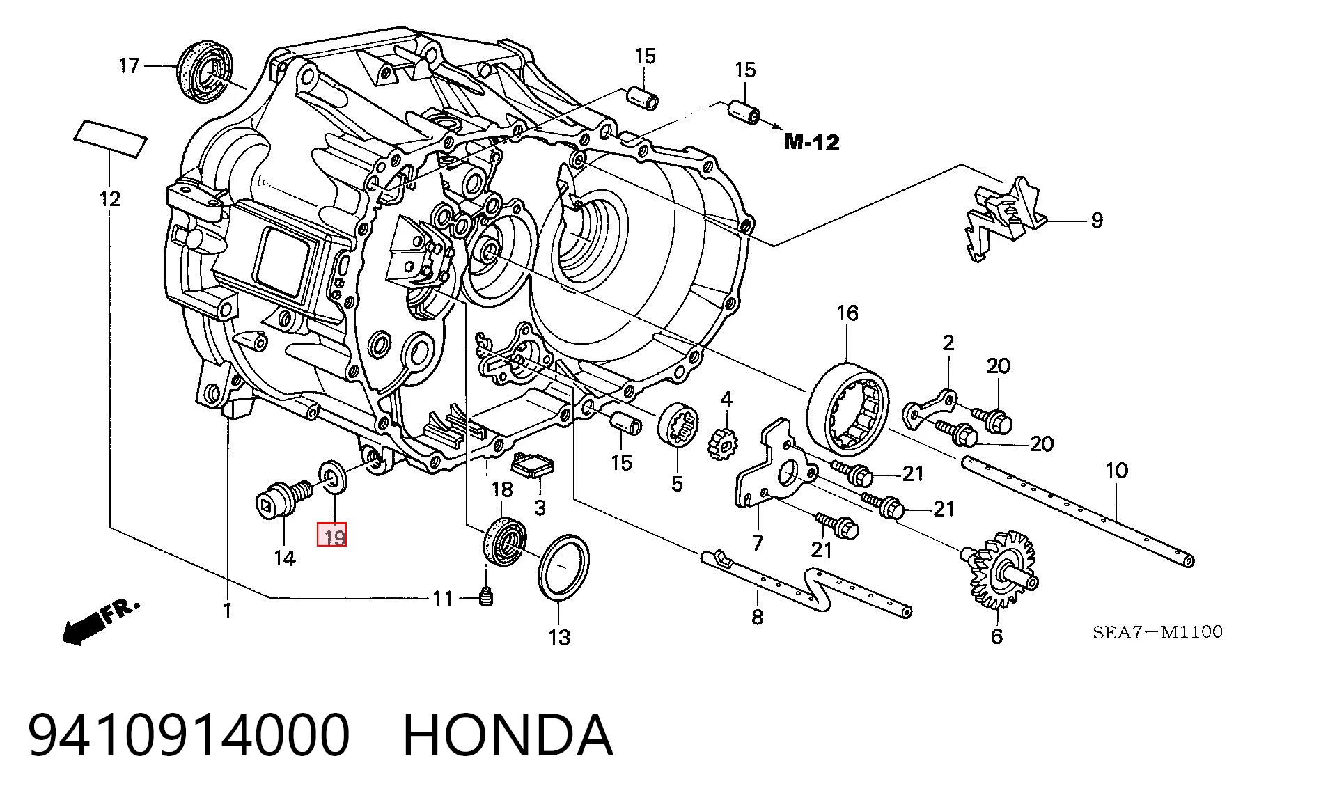 9410914000 Honda Junta del tapón del cárter de aceite