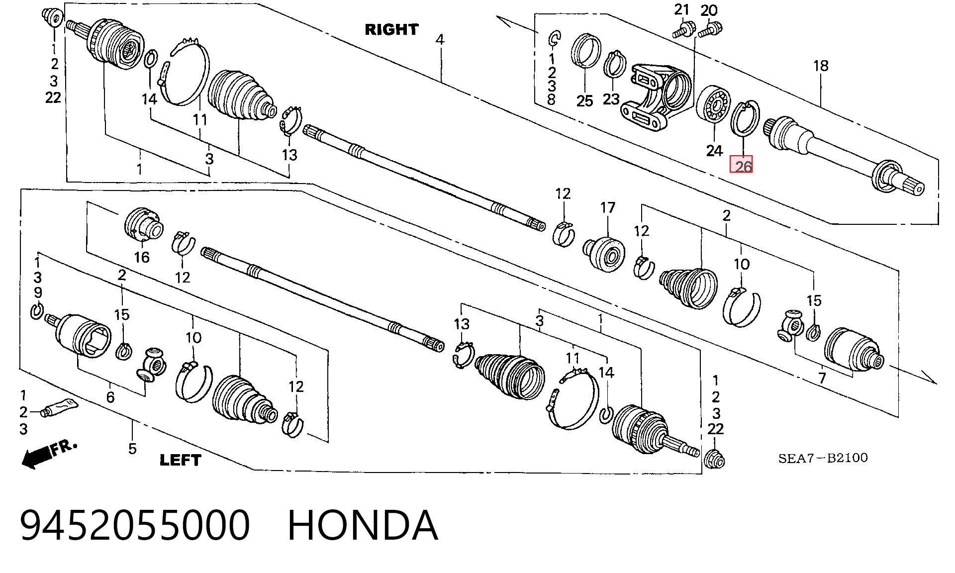 9452055000 Honda 