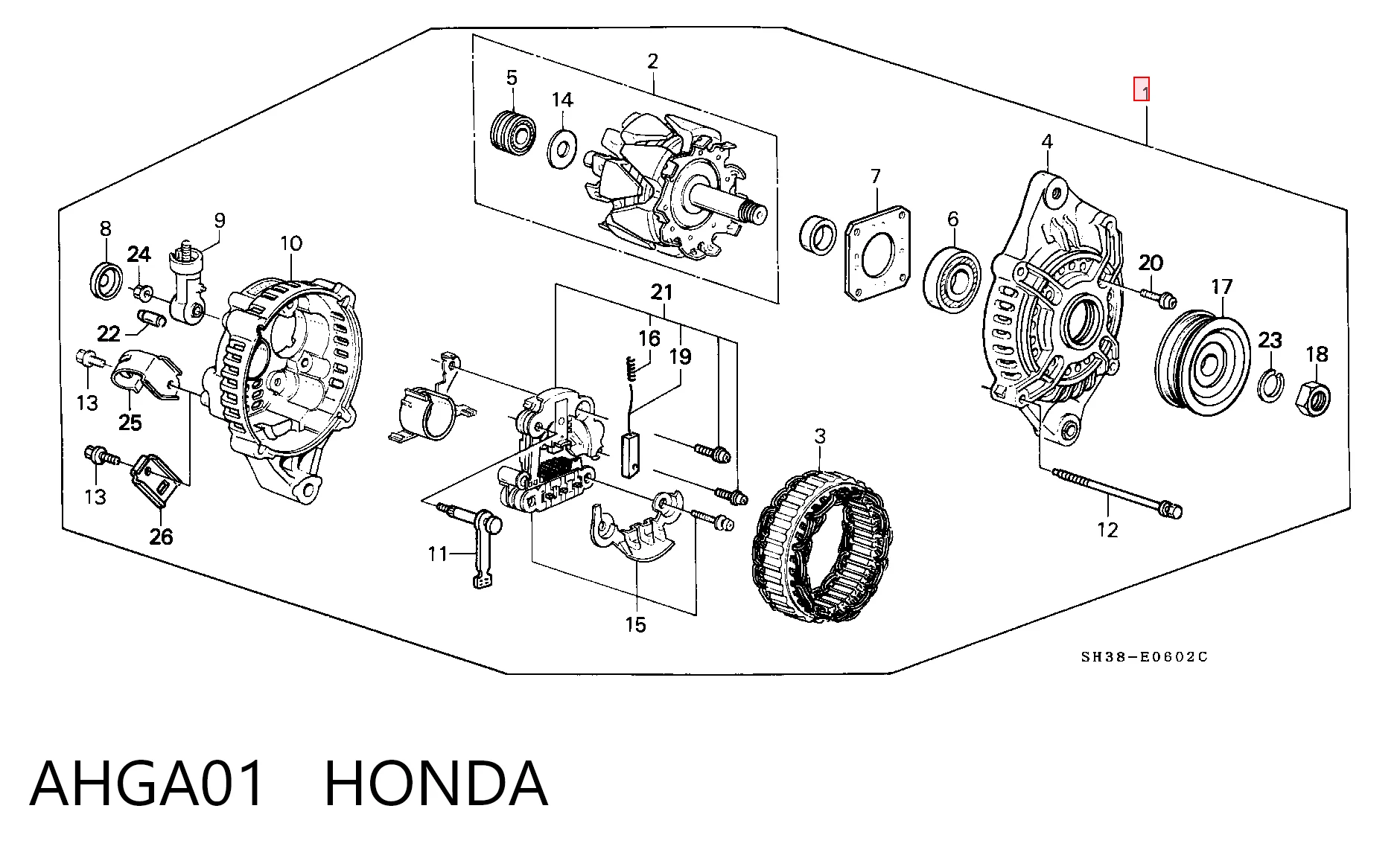 Alternador HONDA AHGA01