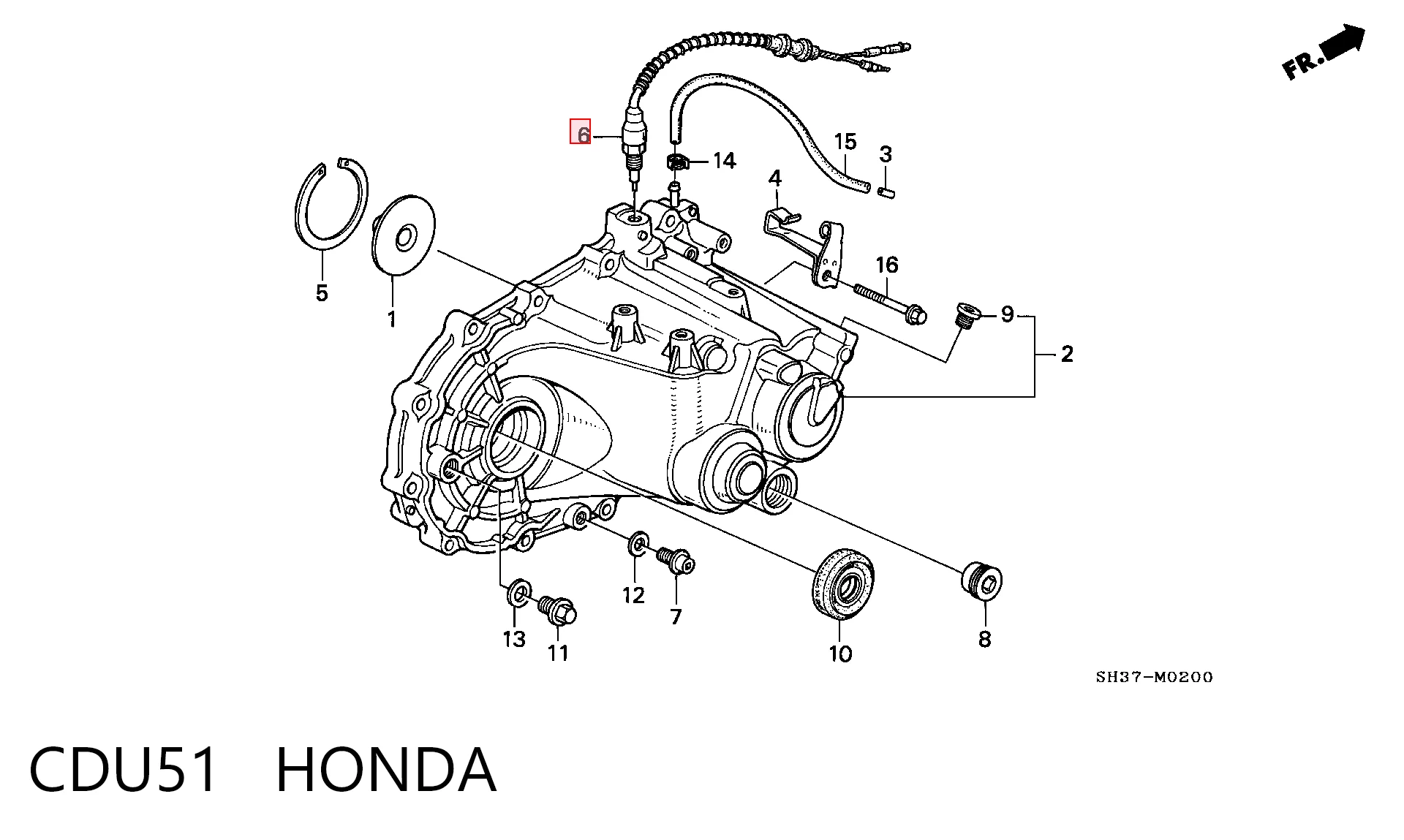 Sensor de marcha atrás para Honda Accord III (CA4, CA5)
