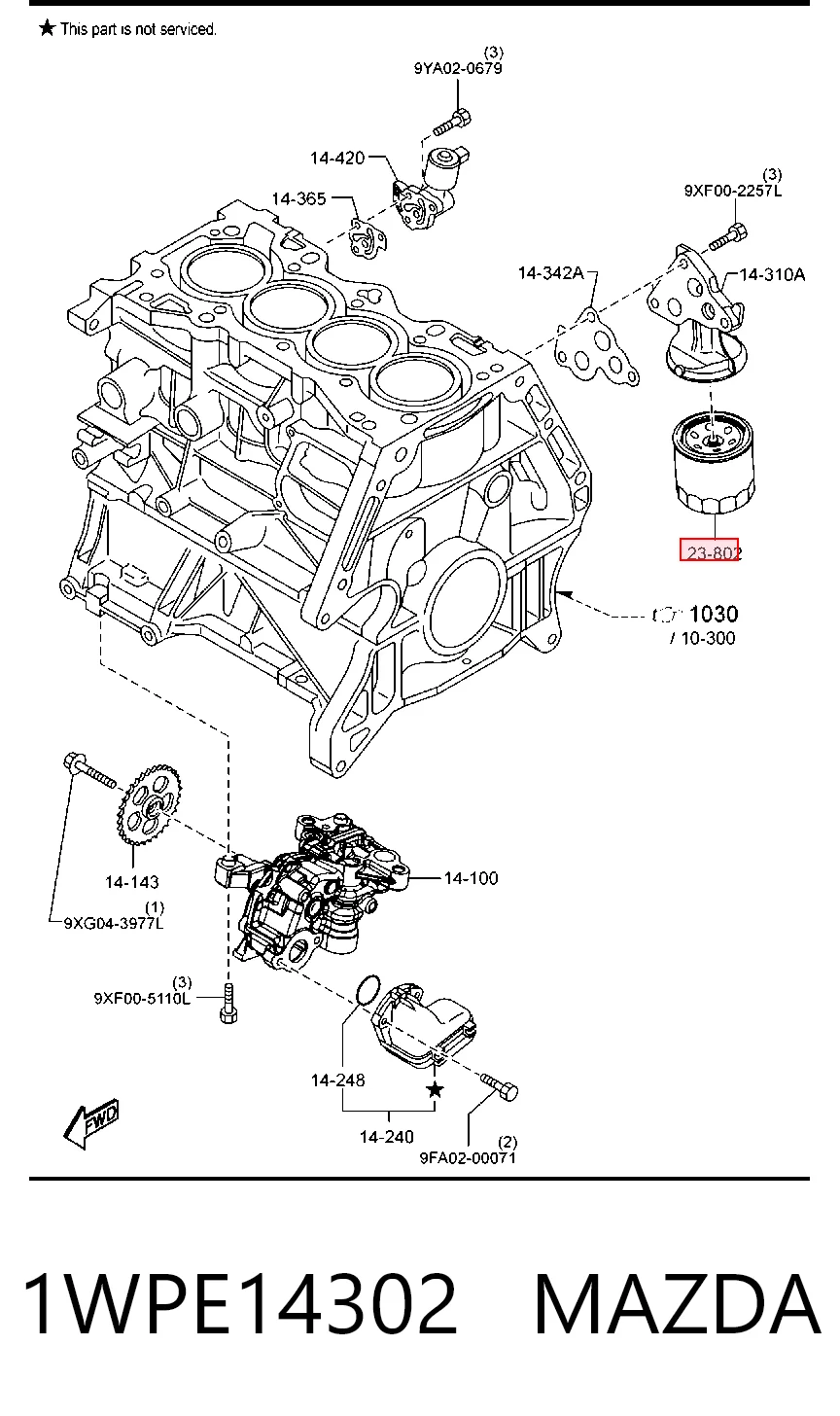 1WPE14302 Mazda Filtro aceite