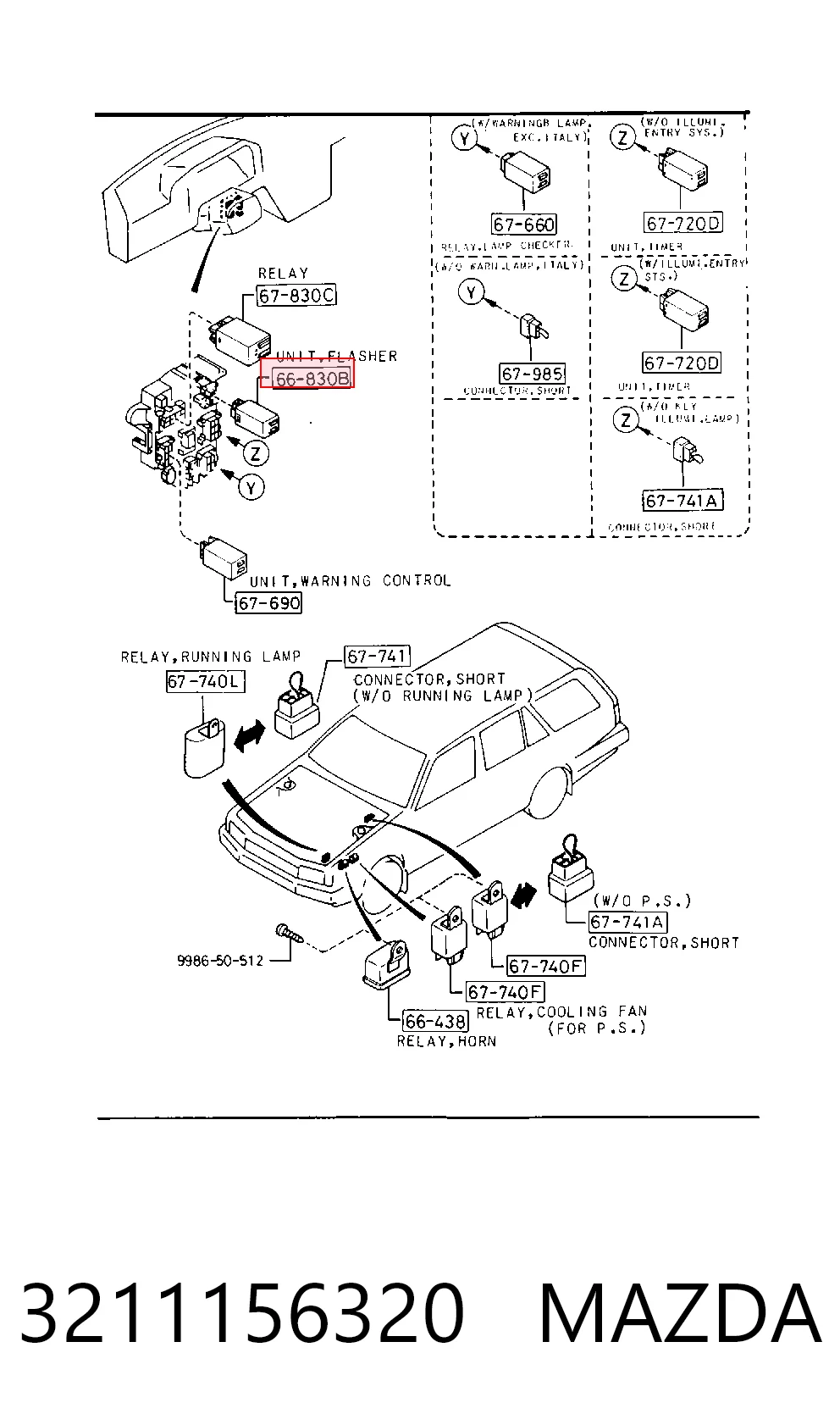 3211156320 Mazda Intermitente de espejo