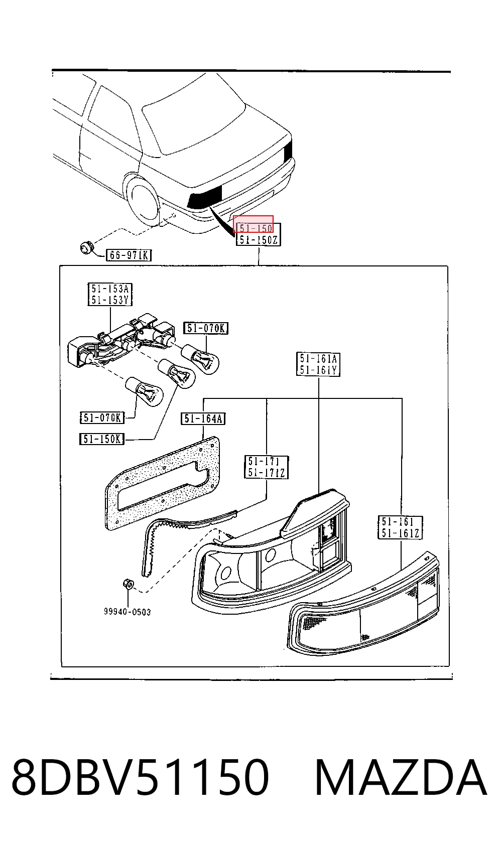 Comprar Piloto trasero derecho Mazda 323 IV BG a bajo precio