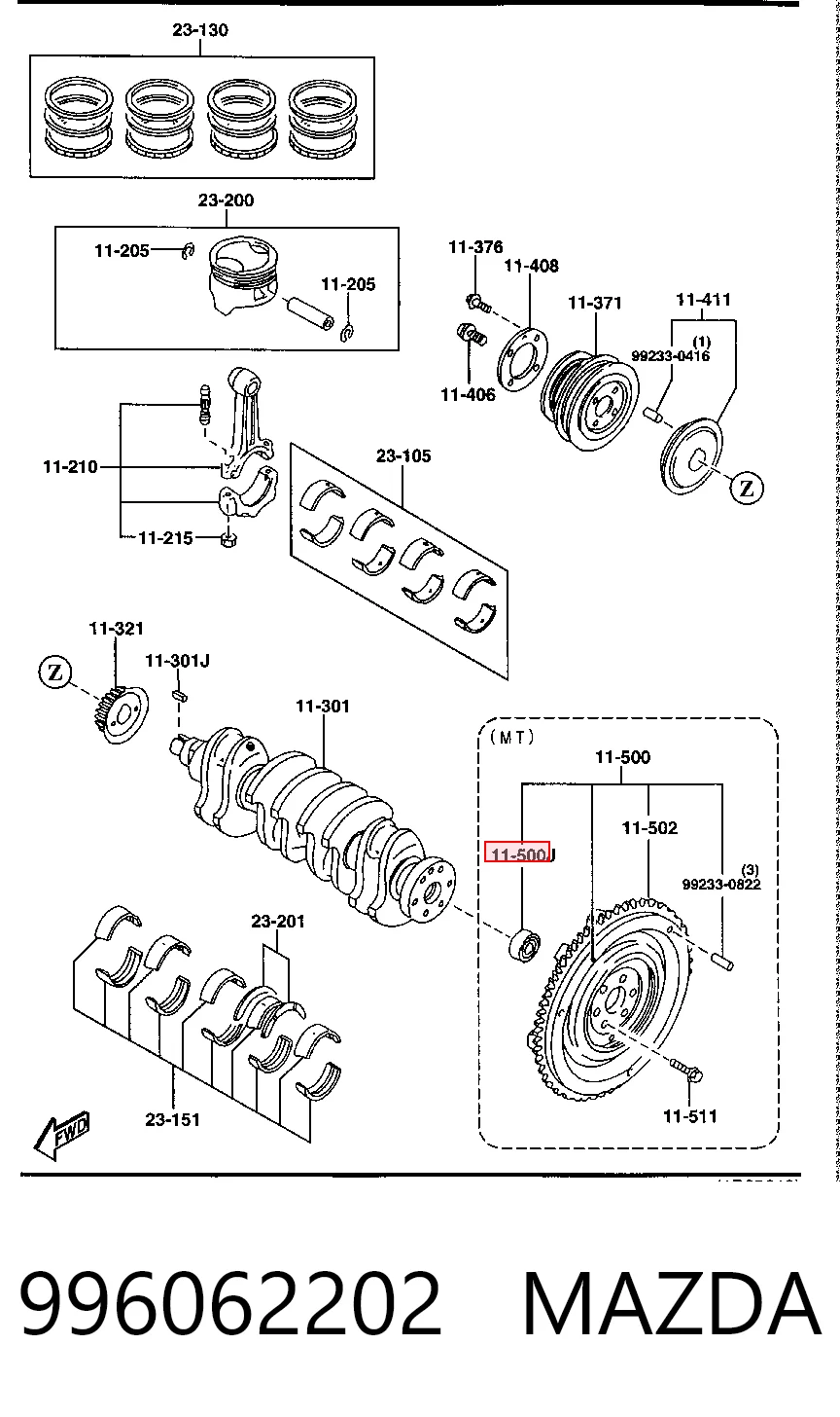 Rodamiento alternador para Hyundai I30 FD
