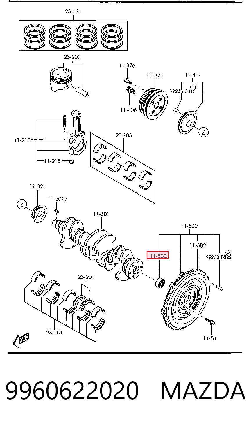 Cojinete alternador Mazda 323 IV desde 4,93 €