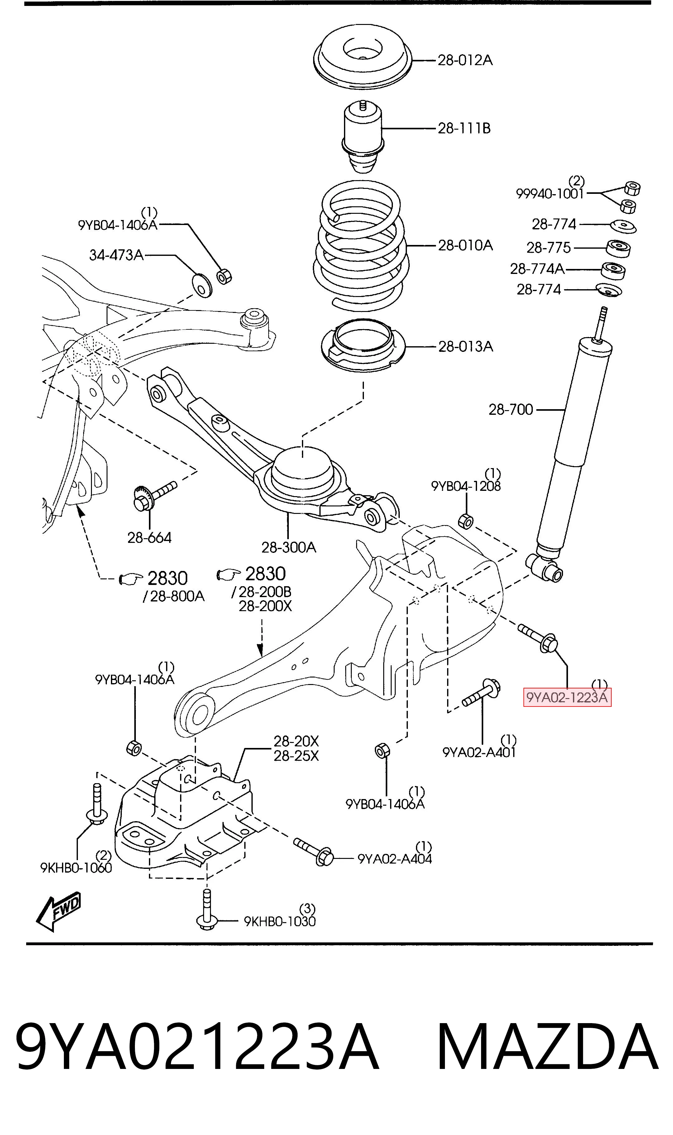 9YA021223A Mazda