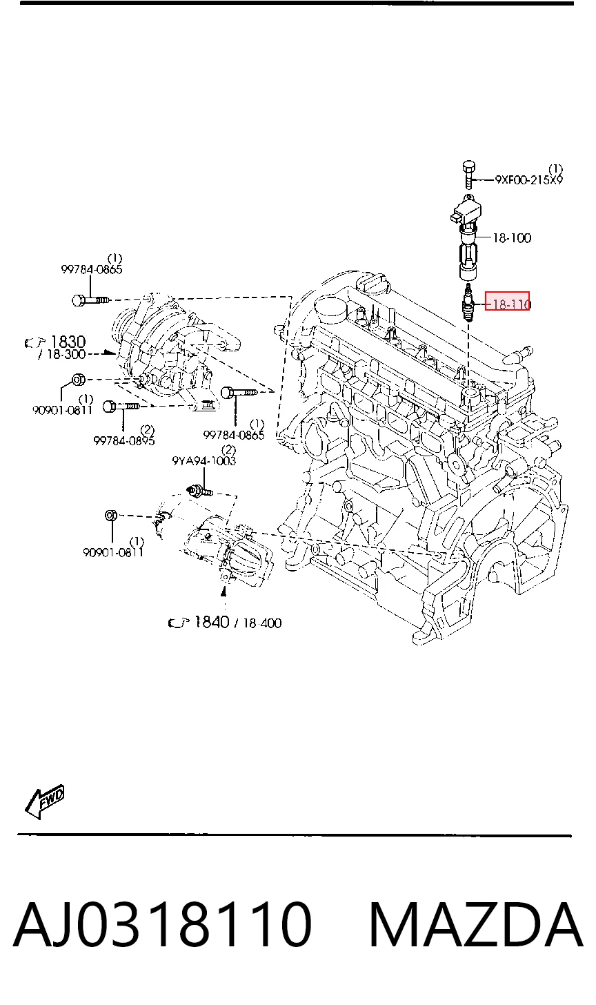 AJ0318110 Mazda