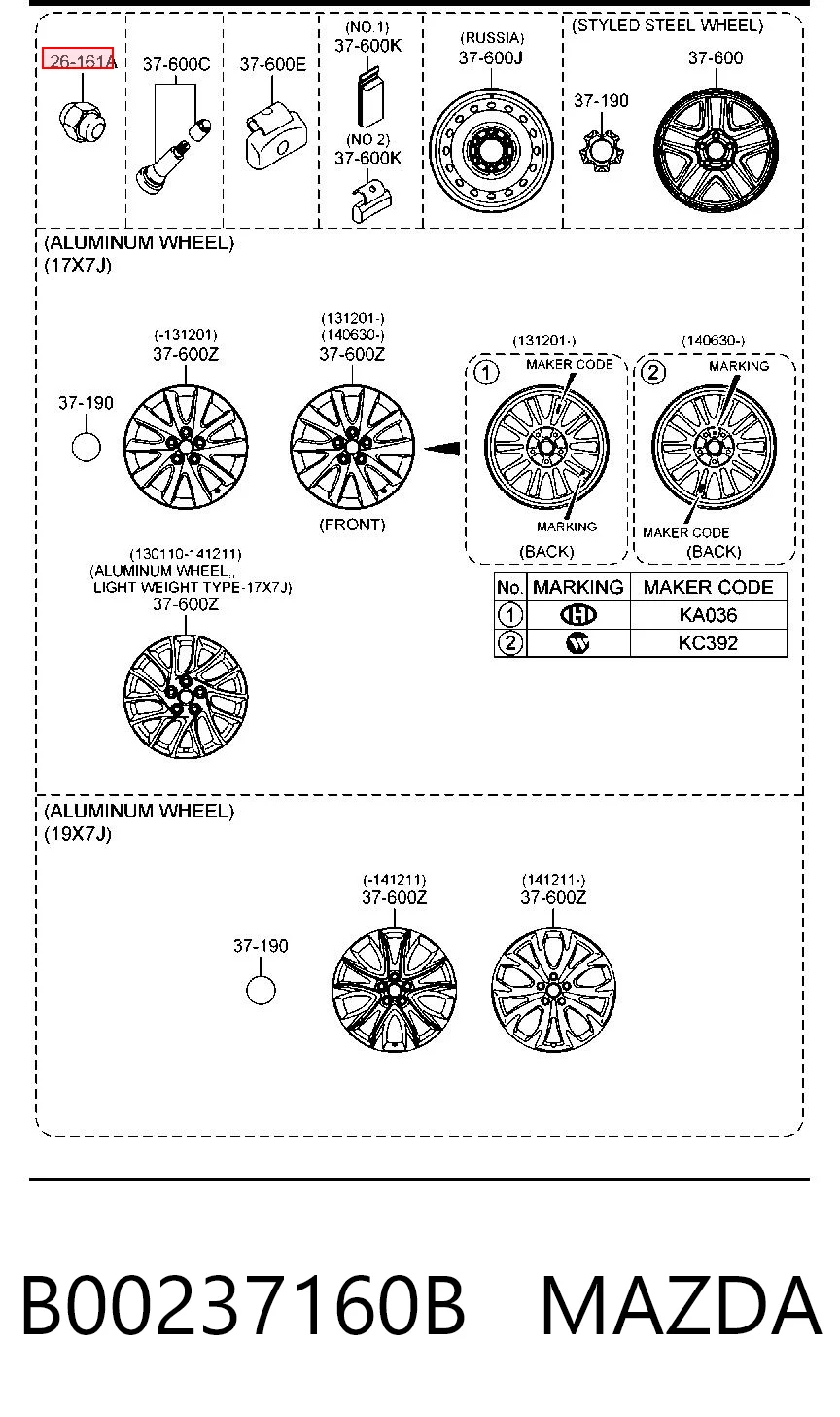  Tuercas de rueda KIA Cerato 1