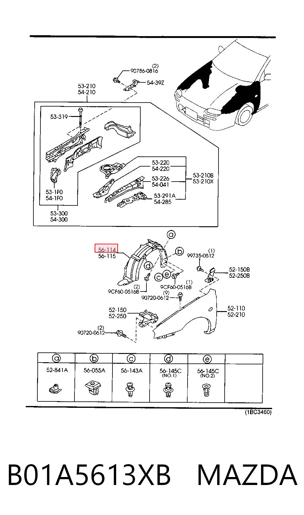 Paso rueda para Mazda 323 BA
