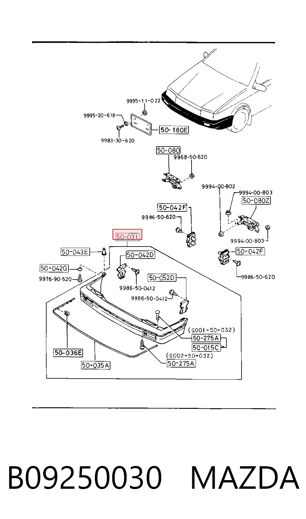 Paragolpes para Mazda 323 BF