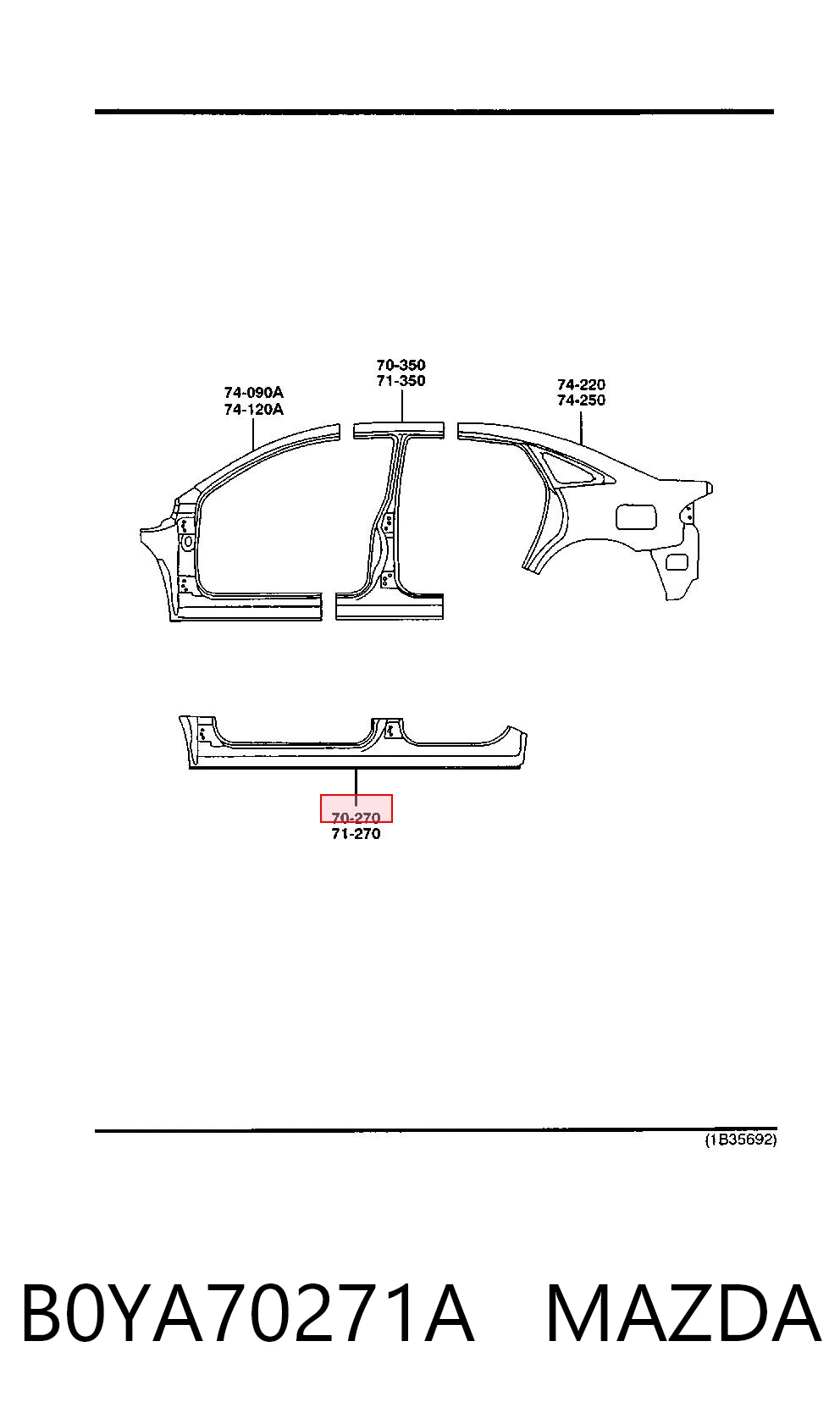 Comprar Umbral exterior derecho Mazda 323 V BA a bajo precio